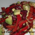 Insalata di peperoni, fagioli rossi e avocado