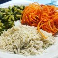 

Riso basmatti  integrale e verdure


