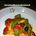 
Filetto di merluzzo con asparagi e pomodorini