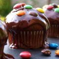 Banana-Cupcakes con smarties