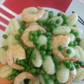 gnocchi piselli e gamberi