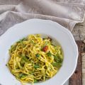 FETTUCCINE AL PESTO DI RUCOLA E PISELLI