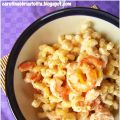 Cavatappi cremosi al limone e gamberi