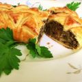 Rotolo di pasta sfoglia con fegato di vitello