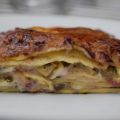 Lasagne con radicchio e funghi