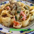 Conchiglie carciofi e salmone