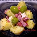 Insalata di patate con salumi misti e formaggio