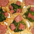 CESTINI DI PARMIGIANO CON COTECHINO E BROCCOLI