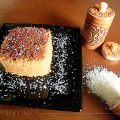 Torta al miglio con cocco e cioccolato al latte