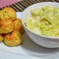 Polpette di pesce con insalata di cavolo e mele[...]