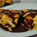 Crepes alle pere e sidro su Nocciolata fusa