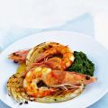 Grigliata con finocchi e crema di erbette