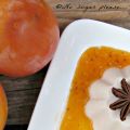 Dessert al mascarpone su coulis di cachi