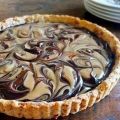 Crostata marmorizzata con nutella e mascarpone