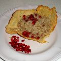 Risotto alla melagrana in cialda di pecorino