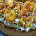 Crostata furba con rose di mele e pistacchi