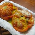 Pomodori ripieni di riso e zafferano al forno