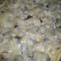 Pizza bianca con funghi ed erdammer