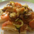 Paccheri con verdure croccanti e bottarga