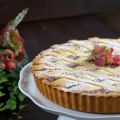 Crostata con kamut e ripieno di miglio e pere