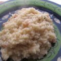 
Risotto con Nasello , Pancetta e Timo .