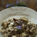 Risotto funghi, radicchio e gorgonzola