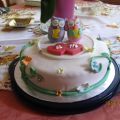 Torta nuziale gufi