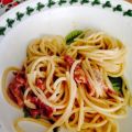 Spaghetti speck e taleggio