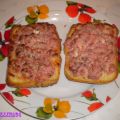 Crostini allo stracchino e salamella