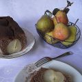 Torta con le pere intere