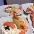 ...tortino di gamberi e salmone...