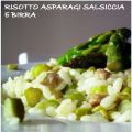 Risotto con asparagi e salsiccia alla birra