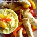 Cous cous con pollo e peperoni in agrodolce
