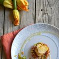 Tartare di tonno con zucchinette e fiori