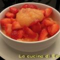 Fragole con cremolata di melone
