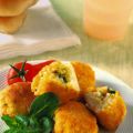 Arancini di riso, speck e zucchine