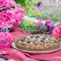 Blueberry pie con mandorle e limone