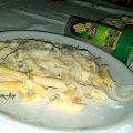 Penne con punte d'asparagi, salmone e scaglie[...]