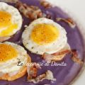 Crema di patate viola con uova di quaglie e[...]