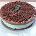 Cheesecake alla menta e cioccolato