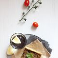 CROSTATA SALATA CON MELANZANE E LENTICCHIE