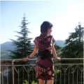 Print Purple Dress by Ama