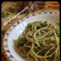 Spaghetti al pesto di fagiolini e mandorle