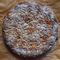 Chocolate cake with pine nuts