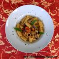 La mezza manica con melanzane e capesante