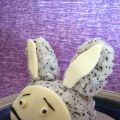 Onigiri sushi a forma di coniglio perplesso