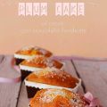 Mini plum cake al cocco con cioccolato fondente