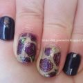 Tutorial Nail Art viola fiori fucsia