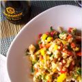Cereali con verdure e salsa di soia