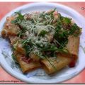 Paccheri con pomodorini, rucola e ricotta salata